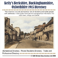 Kelly's Berkshire, Buckinghamshire, Oxfordshire 1915 Directory