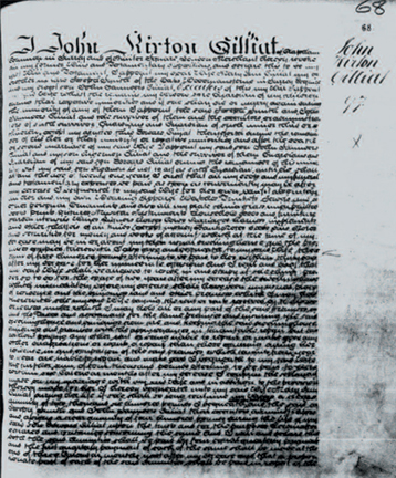 John Kirton Gilliat’s will