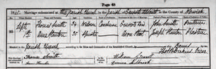 Parish register for Emscote