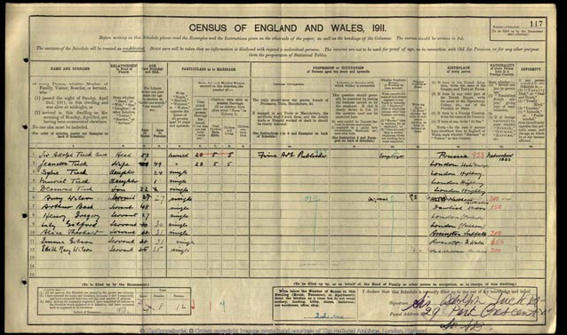 1911 census for 29 Park Crescent